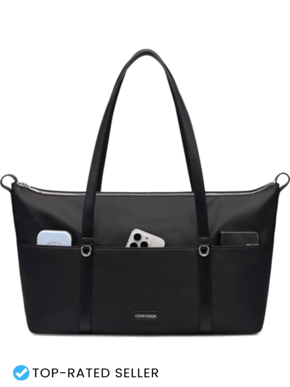 LOVEVOOK Work Tote Bag for Women 15.6 Inch Laptop Shoulder Bag with Cup Holder
